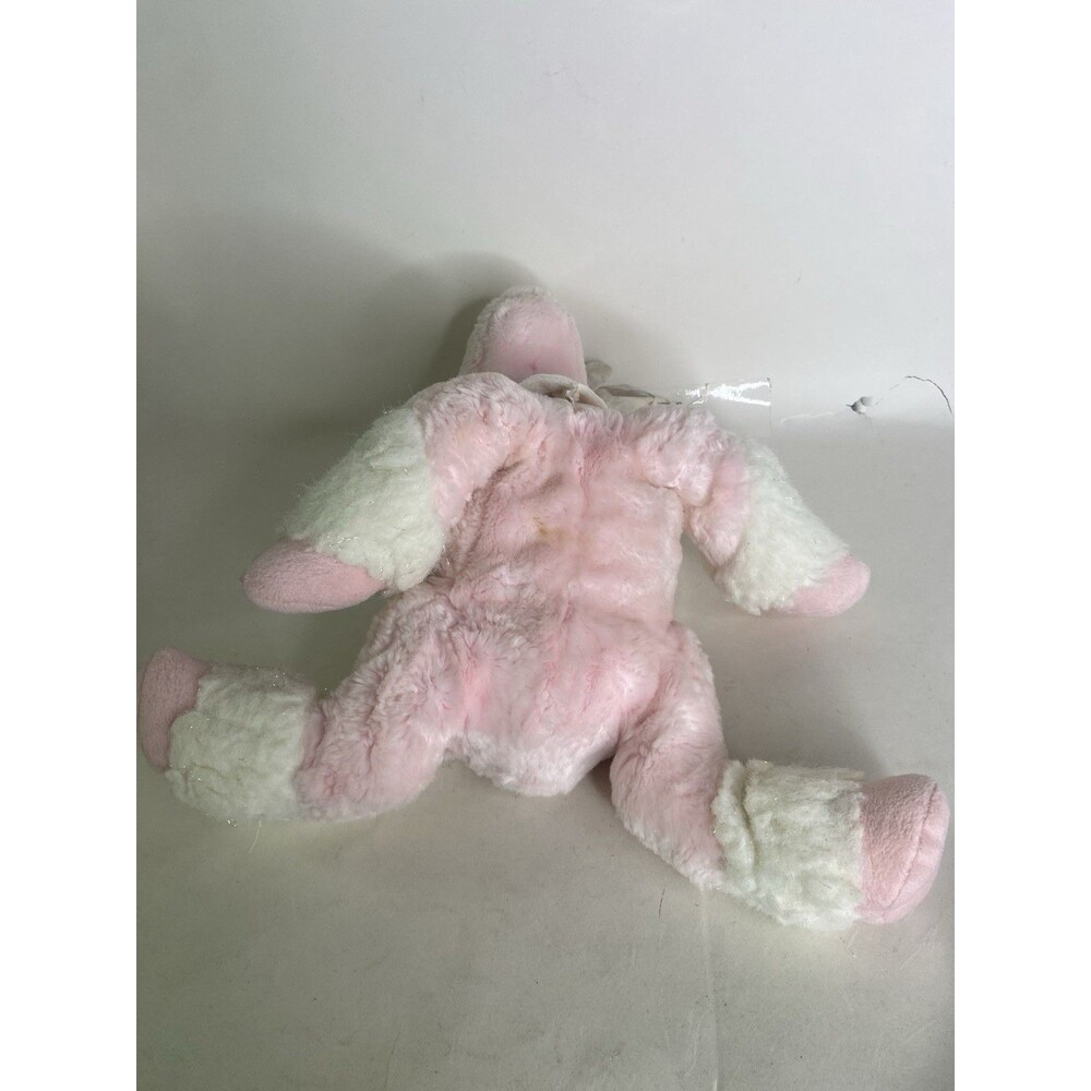 Vintage Commonwealth Unicorn Pink Pastel Rainbow Yarn Sparkle Stuffed Animal Toy - Picture 11 of 15